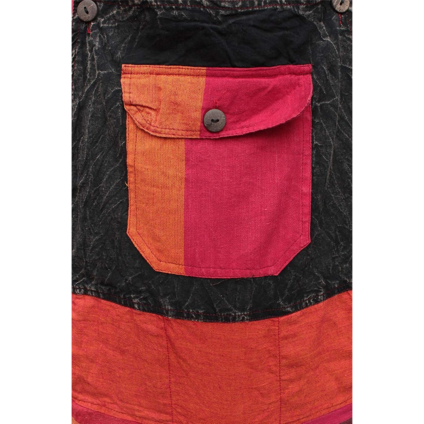 WOMENS STONEWASHED FADED HIPPIE PATCH COLOURFUL DUNGAREES