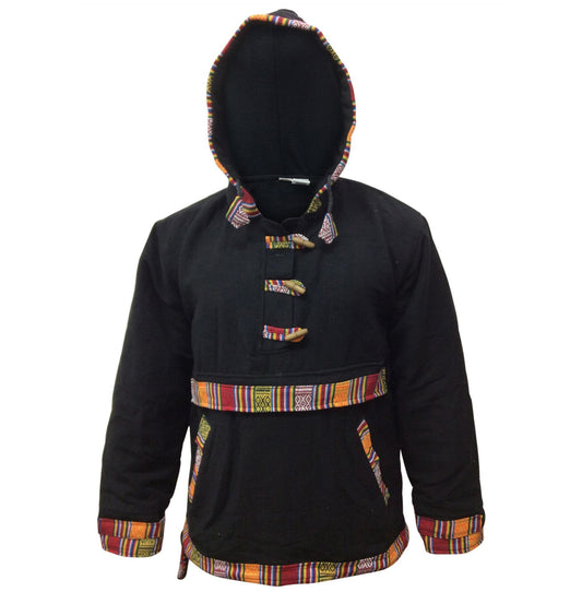Unisex Woven Cotton Fleece Lined Pull Over