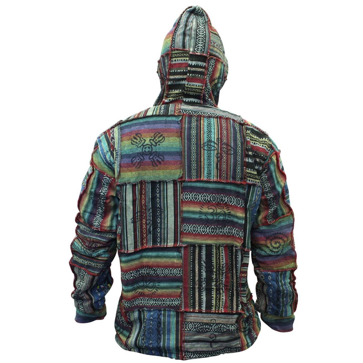 Men's Cotton Outstiched Hippie Hoodie Jacket
