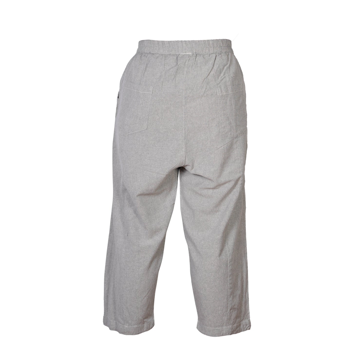 Mens Ankle Length Summer Work Pants Cotton Relaxed Fit Casual Hippy Trousers