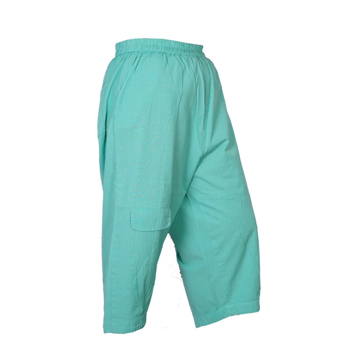 Mens Ankle Length Summer Work Pants Cotton Relaxed Fit Casual Hippy Trousers