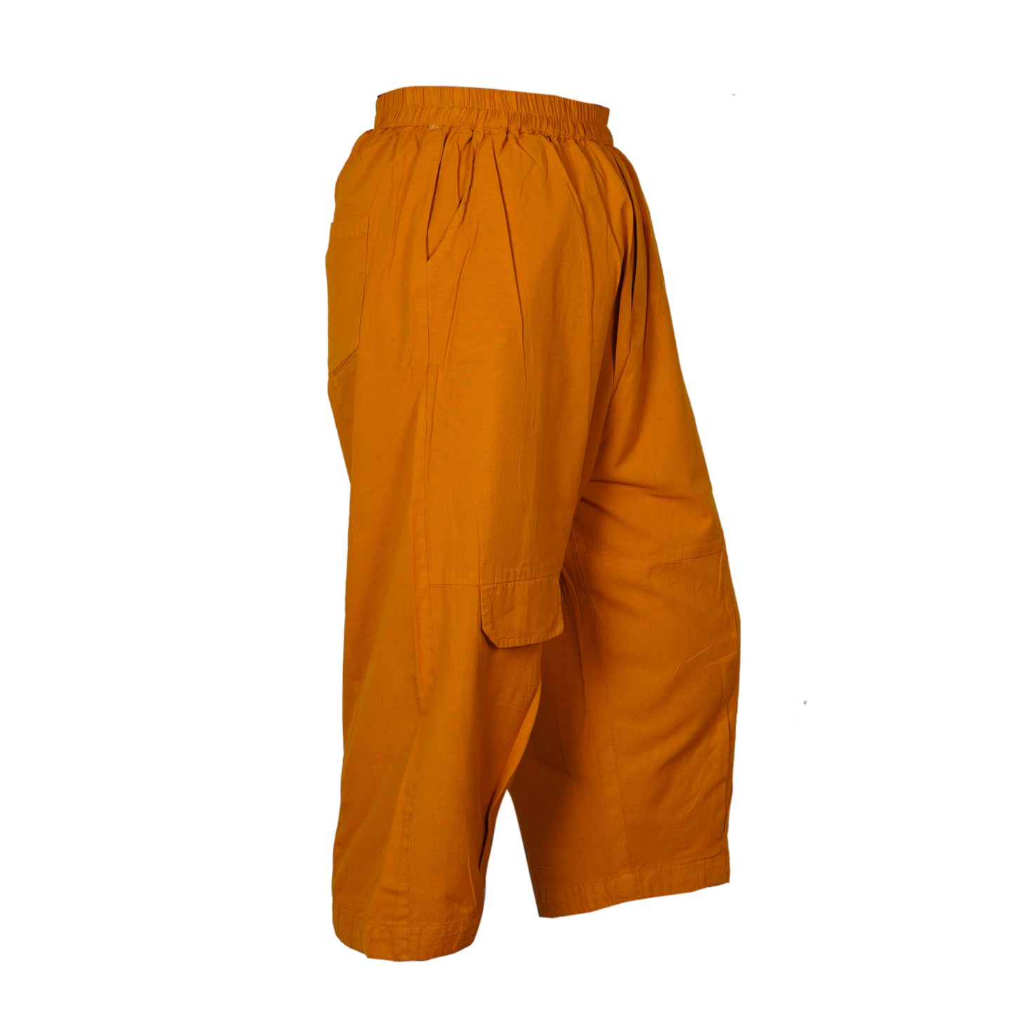 Mens Ankle Length Summer Work Pants Cotton Relaxed Fit Casual Hippy Trousers