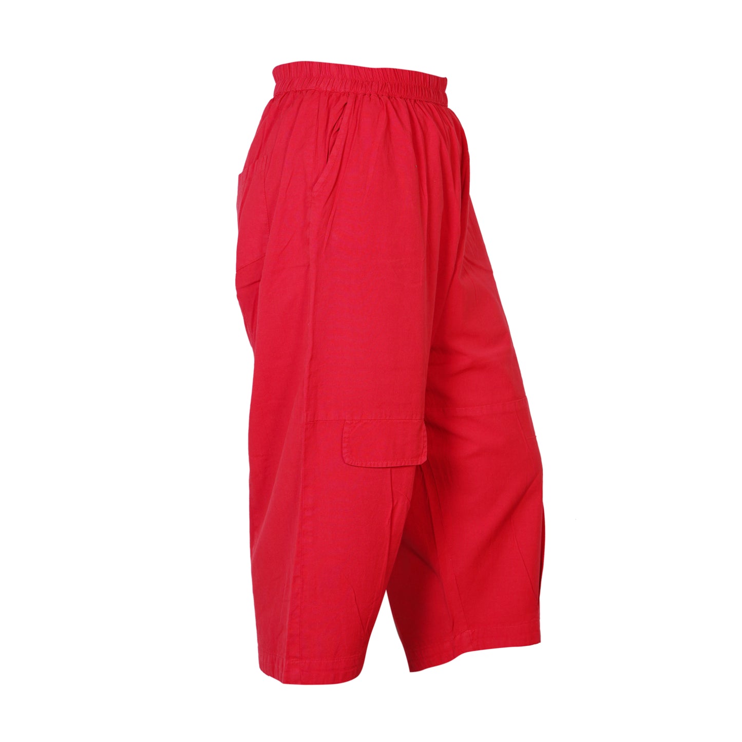 Mens Ankle Length Summer Work Pants Cotton Relaxed Fit Casual Hippy Trousers