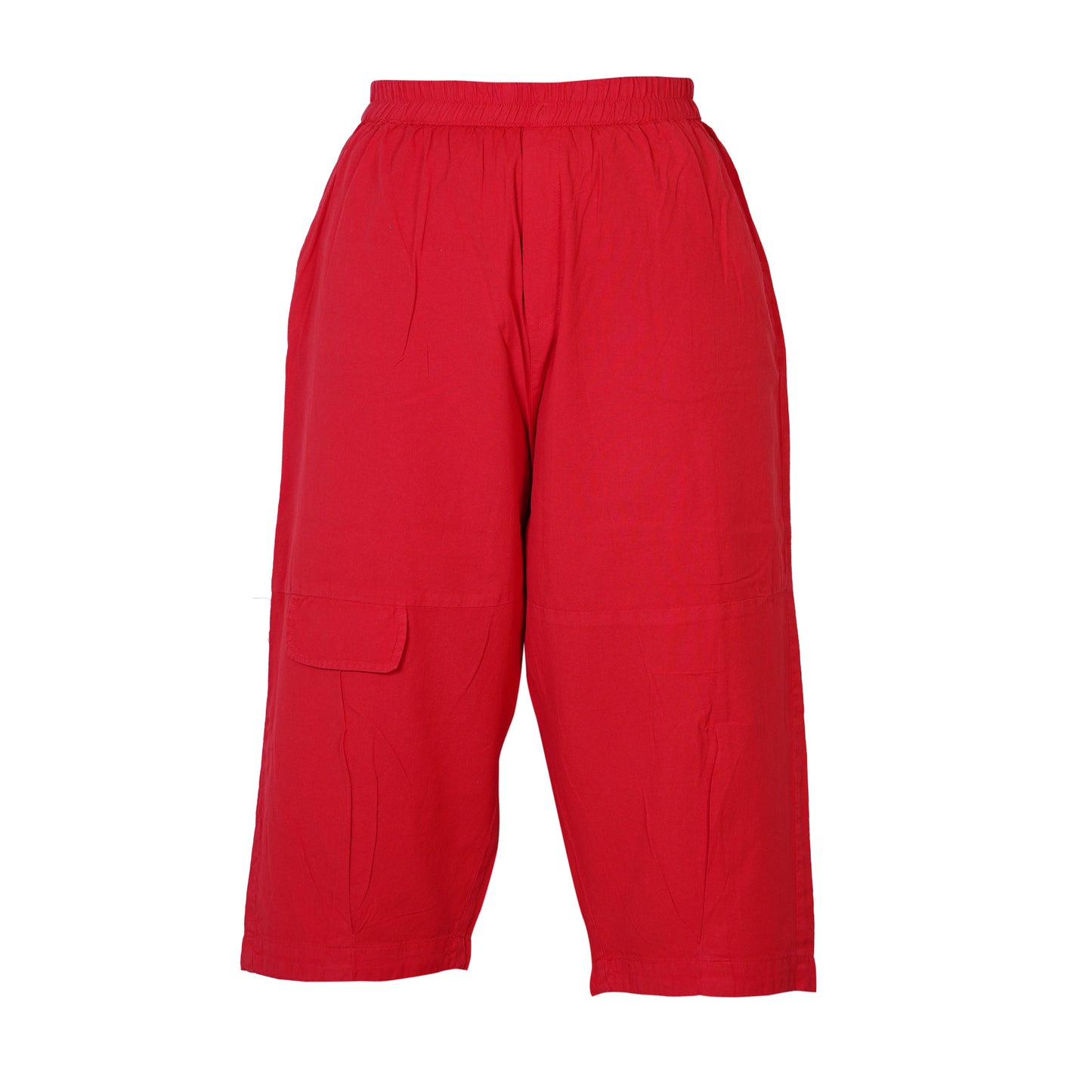 Mens Ankle Length Summer Work Pants Cotton Relaxed Fit Casual Hippy Trousers