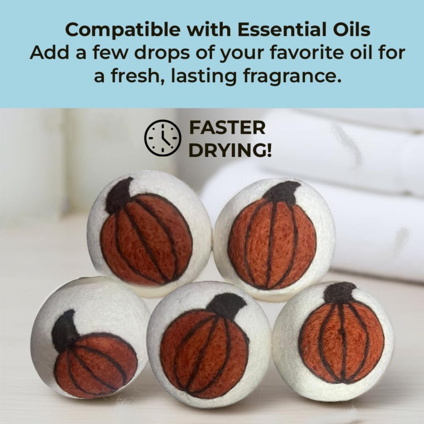 Wool Dryer Balls - 1000+ Loads - Pure Organic Wool - Reusable Natural Fabric Softener Perfect with Essential Oils, Reduce Clothing Static and Wrinkles