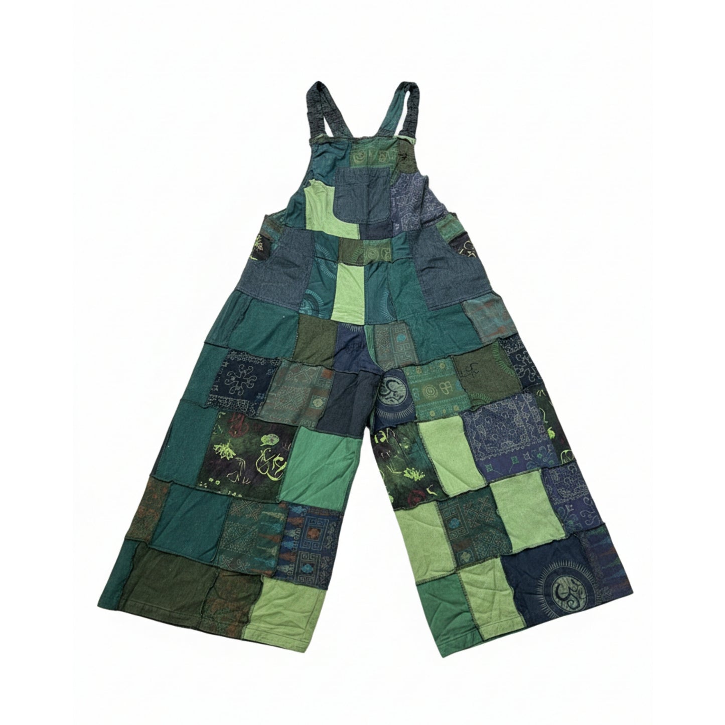 Women’s Bohemian Floral Cotton Patchwork Hippie Summer Festival Dungarees