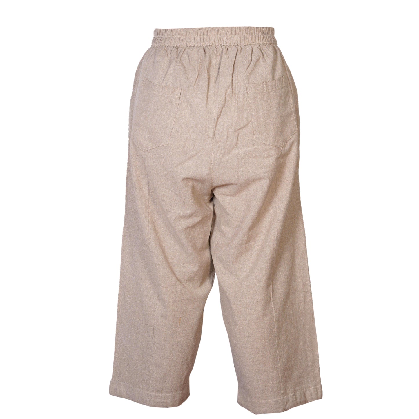Mens Ankle Length Summer Work Pants Cotton Relaxed Fit Casual Hippy Trousers