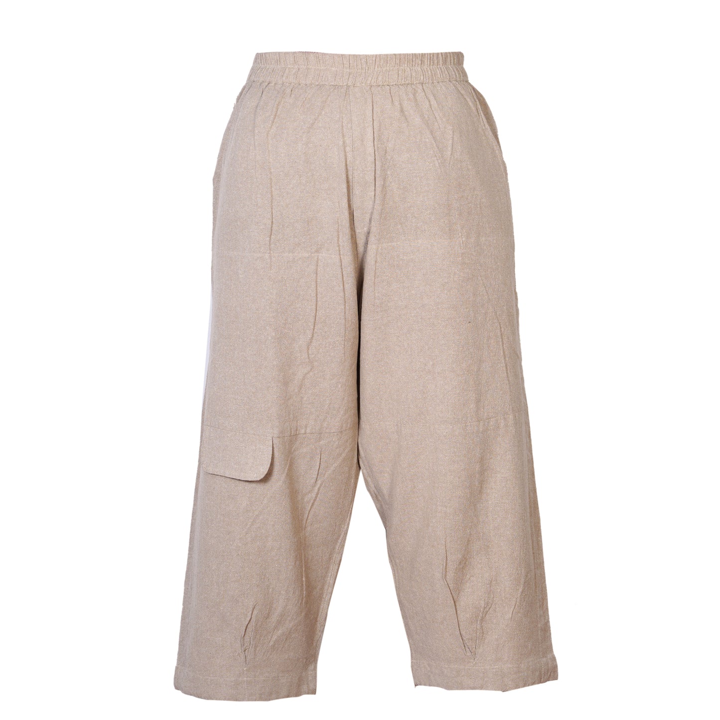 Mens Ankle Length Summer Work Pants Cotton Relaxed Fit Casual Hippy Trousers