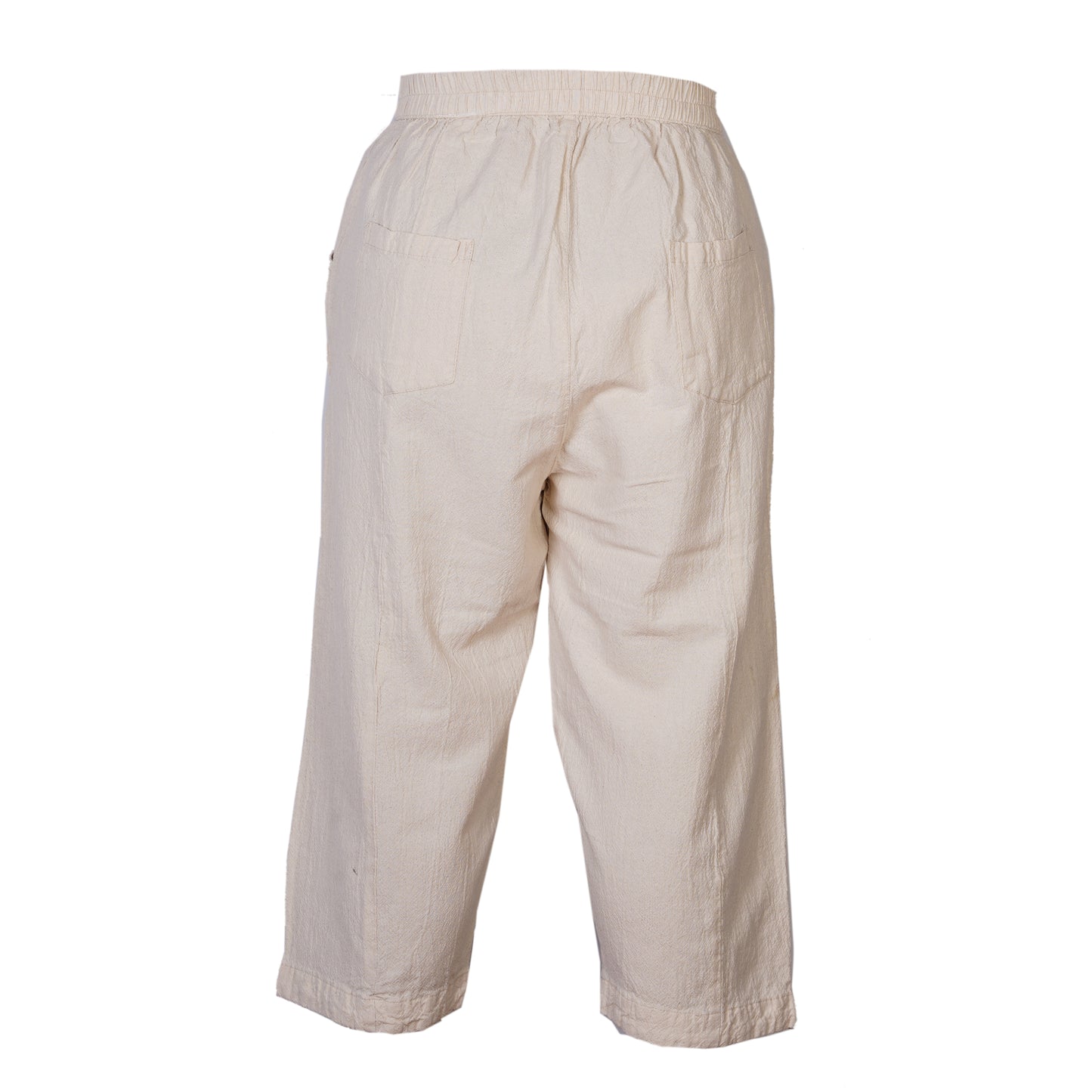 Mens Ankle Length Summer Work Pants Cotton Relaxed Fit Casual Hippy Trousers