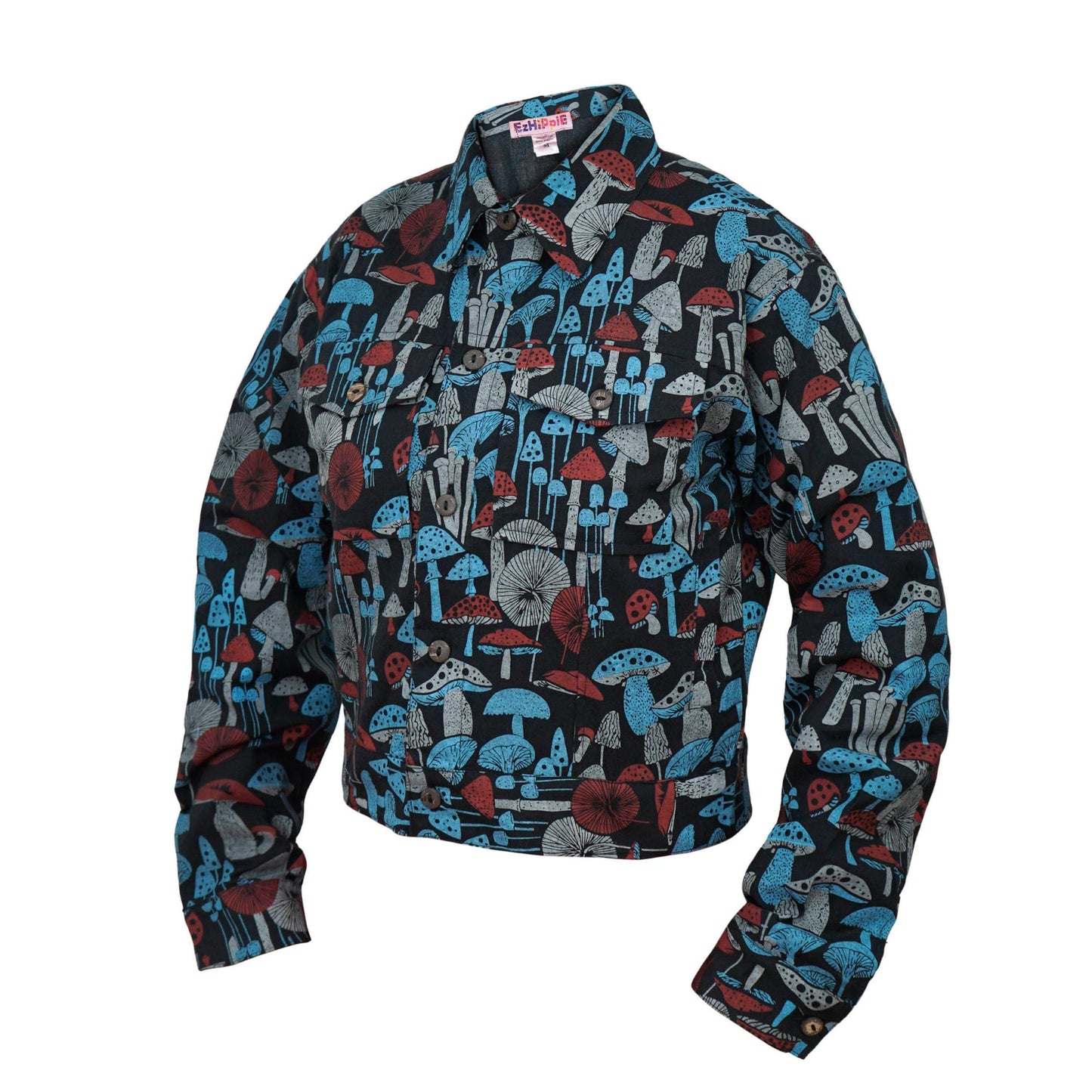 Womens Long Sleeve Tops Tie Dye Button Down Hippie Shirt