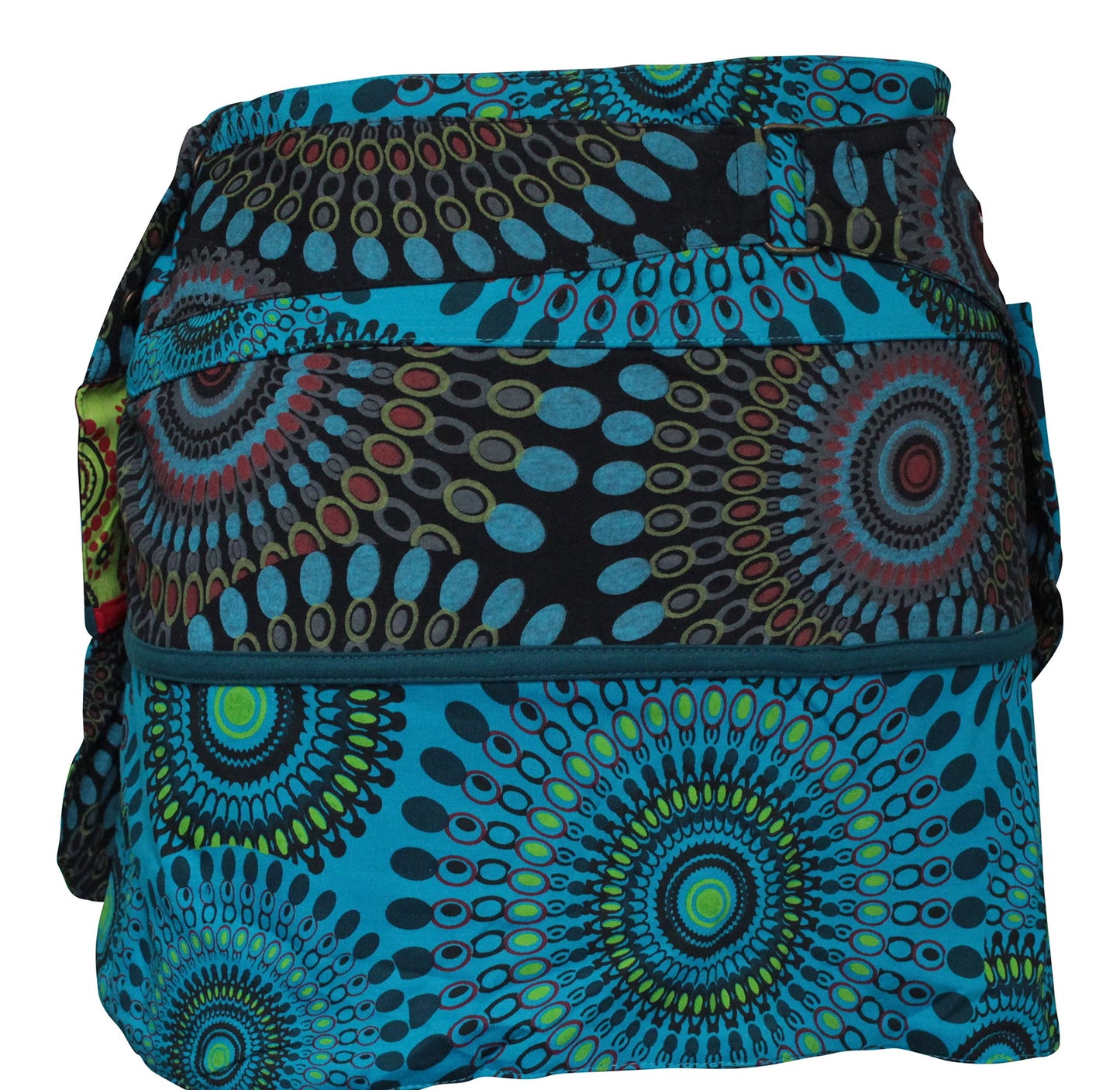 WOMEN REVERSIBLE BOTH SIDE WRAP ROUND HIPPIE POPPER SKIRTS