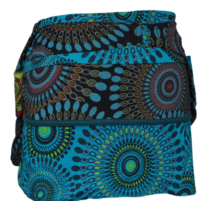 Womens Reversible Both Side Wrap Round Hippy Popper Party Skirt