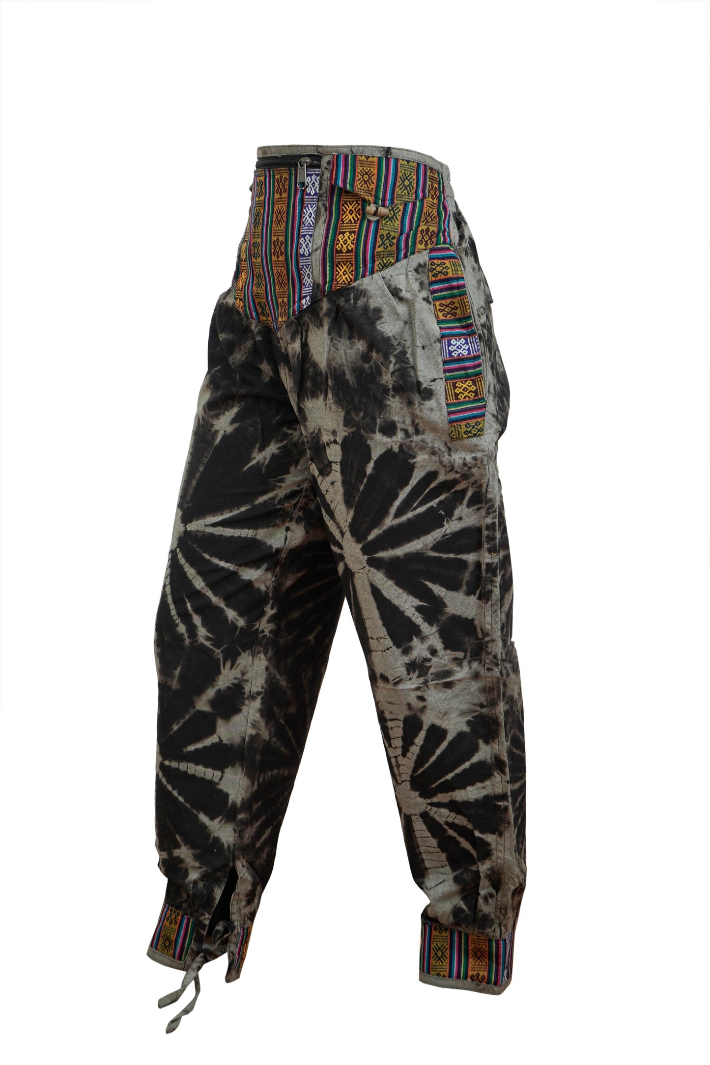 Womens Tie Dye Skirt Trouser Elastic Waist Hippie Pants