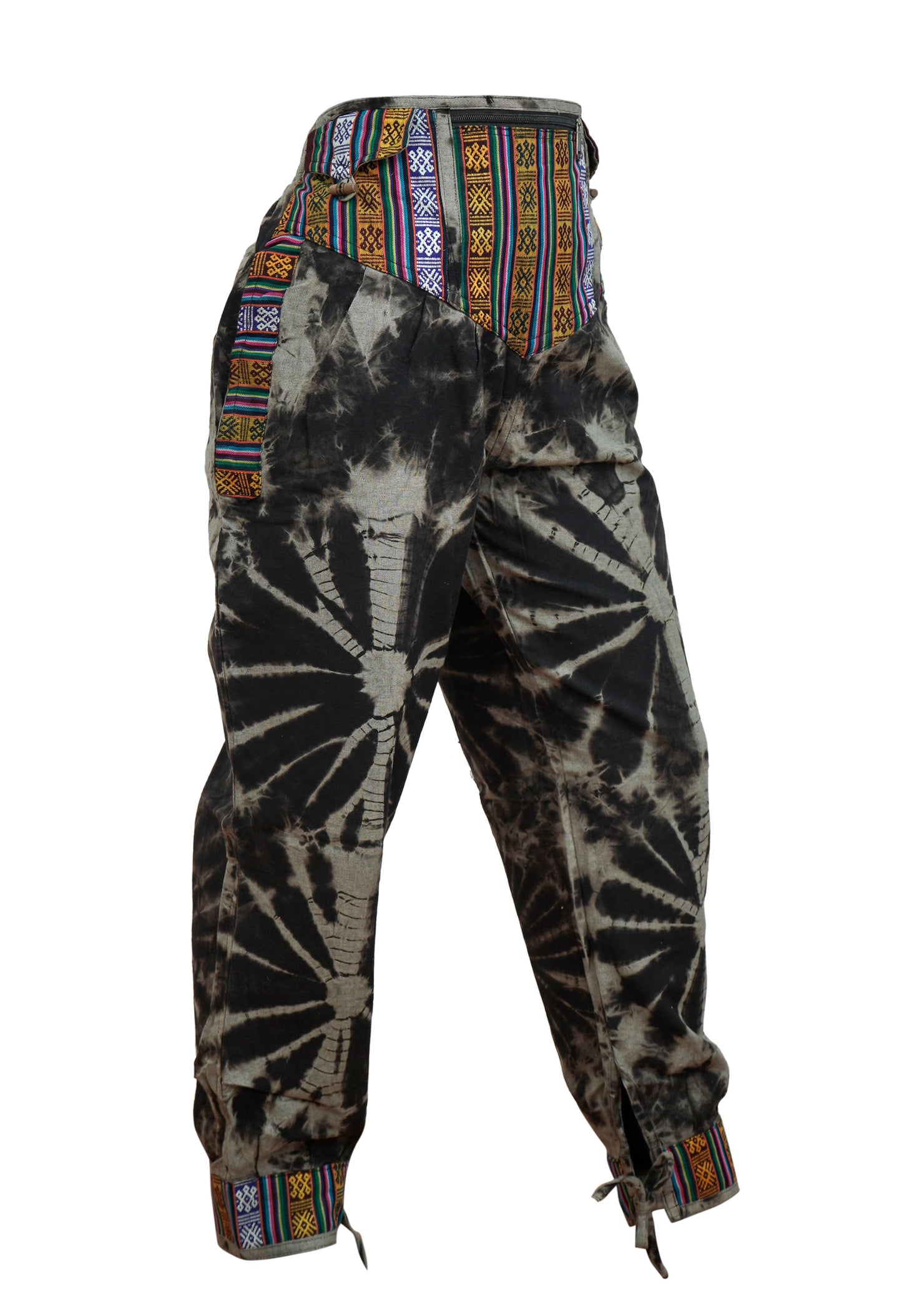 Womens Tie Dye Skirt Trouser Elastic Waist Hippie Pants