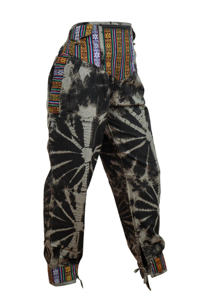 Womens Tie Dye Skirt Trouser Elastic Waist Hippie Pants