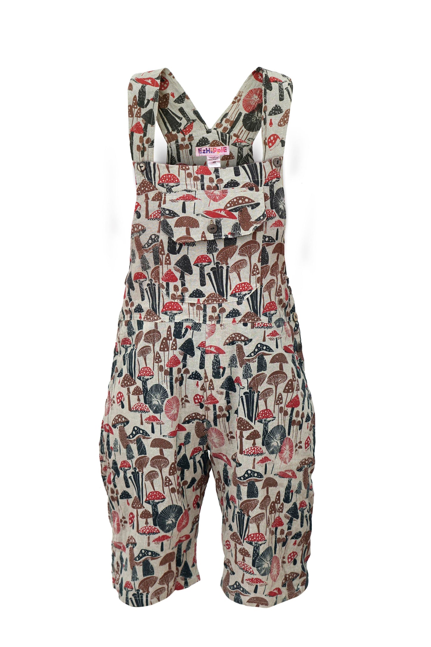 Women's Short Dungarees Patchwork Cotton Hippie Summer Jumpsuits