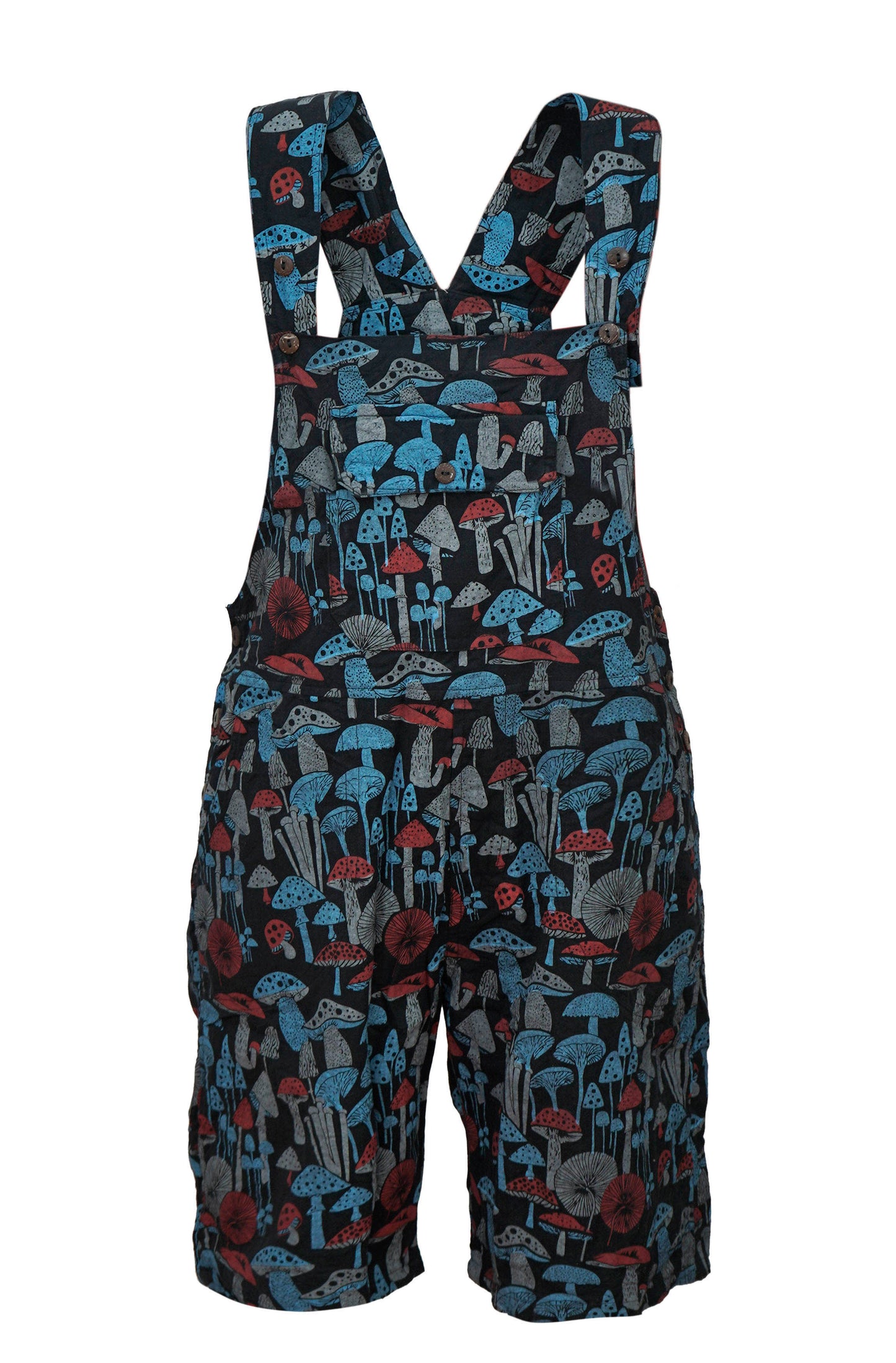 Women's Short Dungarees Patchwork Cotton Hippie Summer Jumpsuits