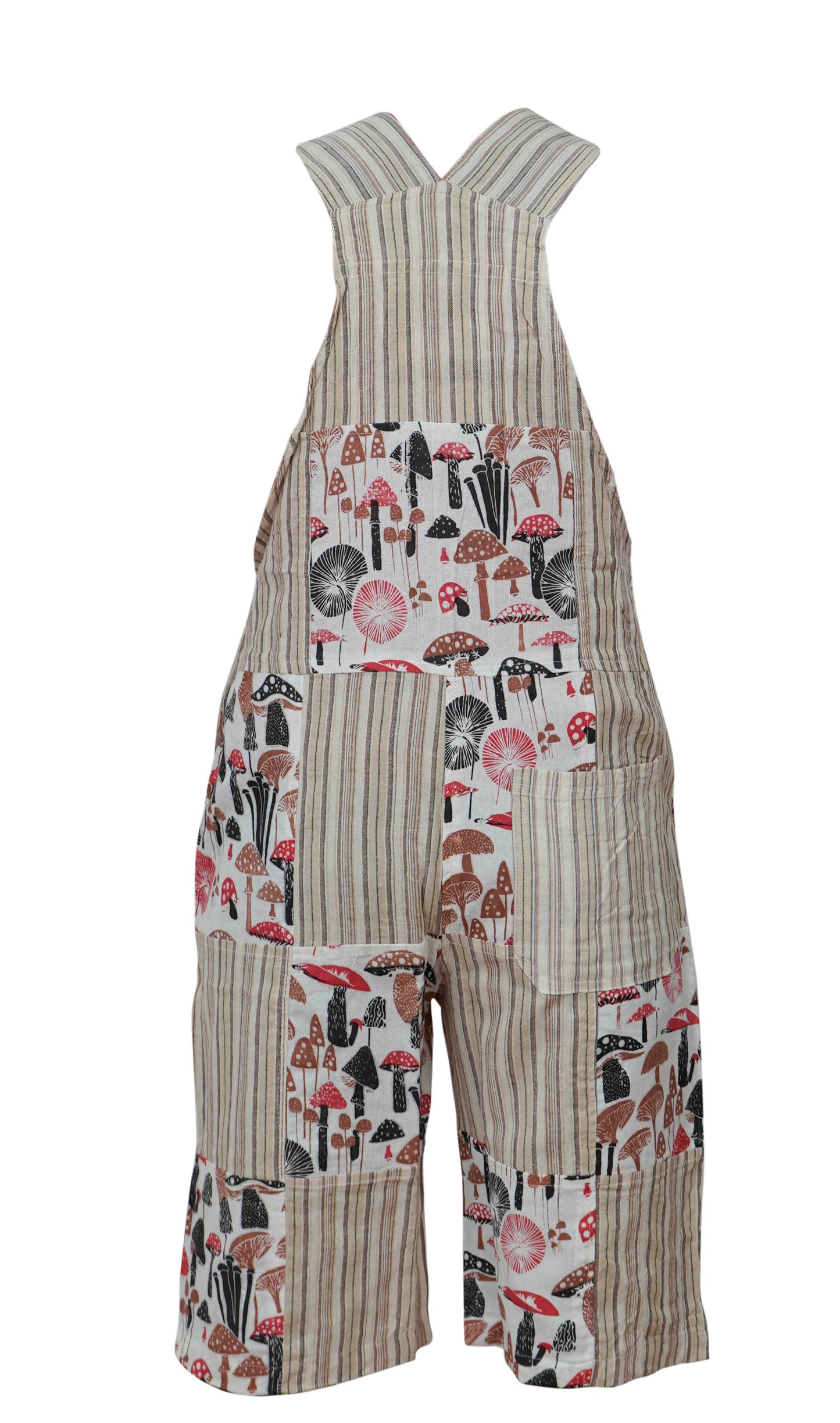 Women's Short Dungarees Patchwork Cotton Hippie Summer Jumpsuits