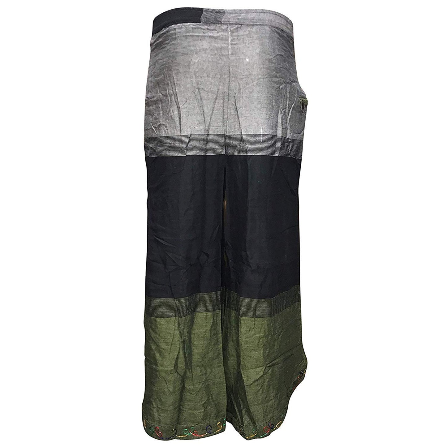 WOMEN MULTICOLOURED HIPPIE WRAP TROUSER PANTS