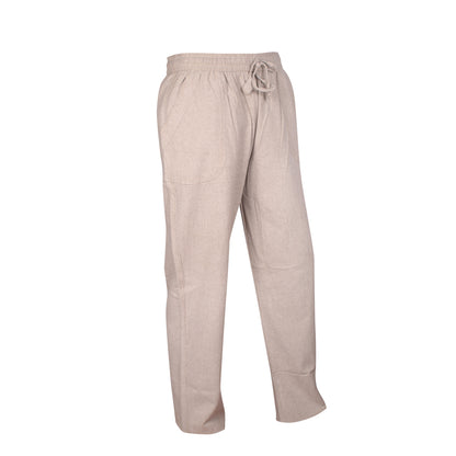 WOMENS PLAIN TROUSERS ELASTICATED WAIST YOGA PANTS WITH POCKETS