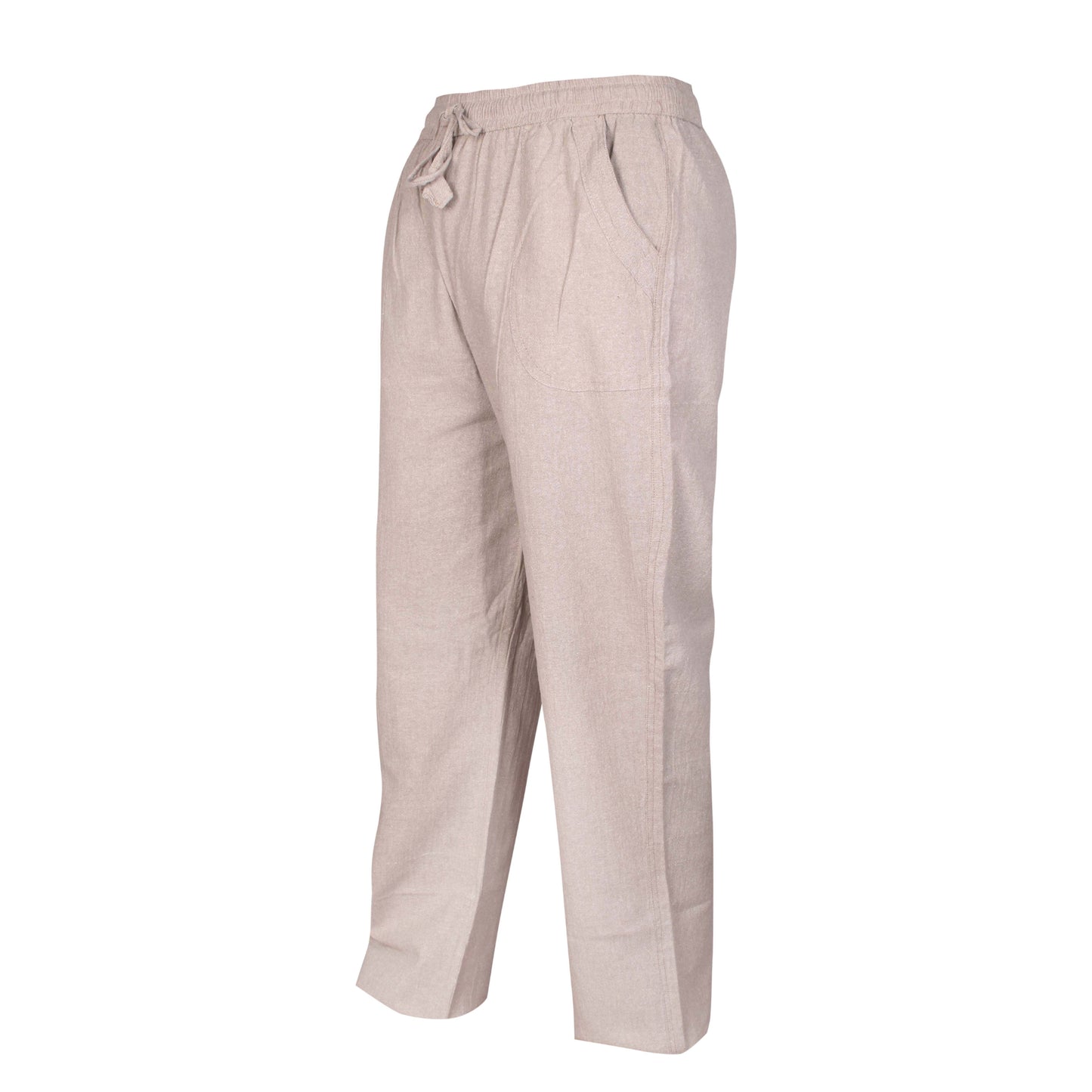 WOMENS PLAIN TROUSERS ELASTICATED WAIST YOGA PANTS WITH POCKETS