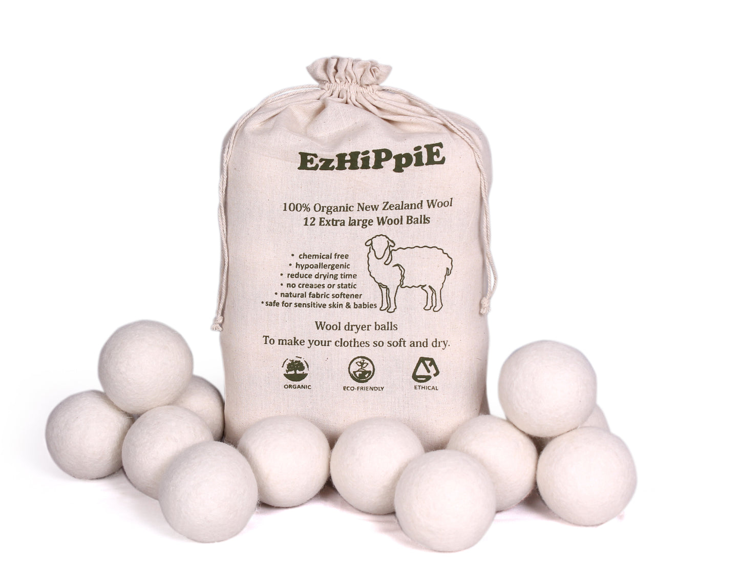 Natural Wool Dryer Balls
