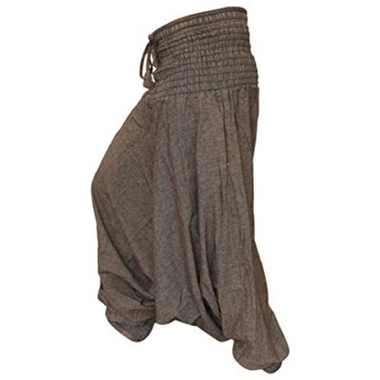 Womens Boho Baggy Loose Fit Aladdin Harem Pants Cotton Grey Yoga Hippie Trousers