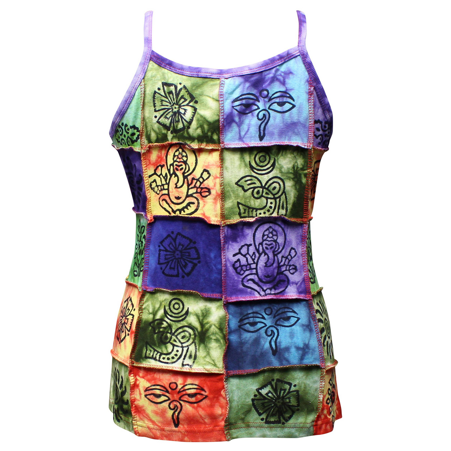 Women Traditional Cotton Festival Wear Patchwork Hippy Tank Top