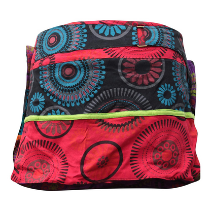 Womens Reversible Both Side Wrap Round Hippy Popper Party Skirt