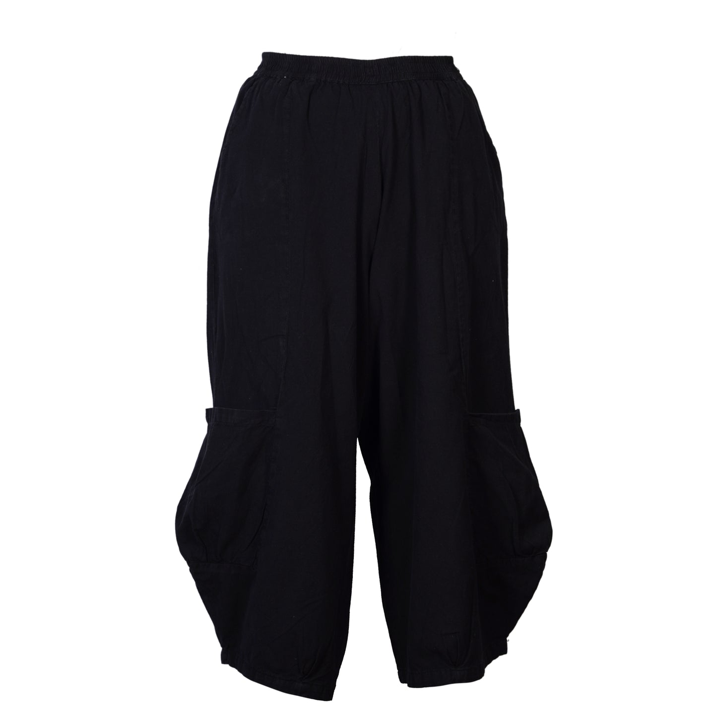 Men's Casual Relaxed Fit Elastic Waist Hippie Cotton Cargo Trouser