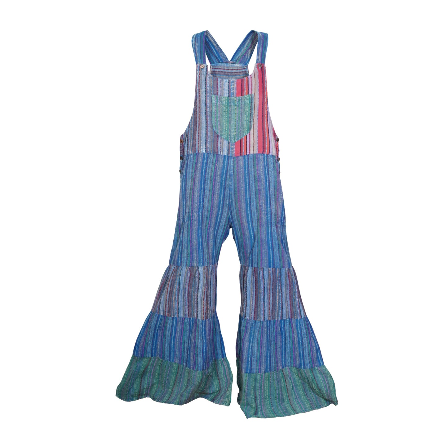 Women's Dungaree Cotton Hippie Classic Summer Jumpsuit with Adjustable Straps