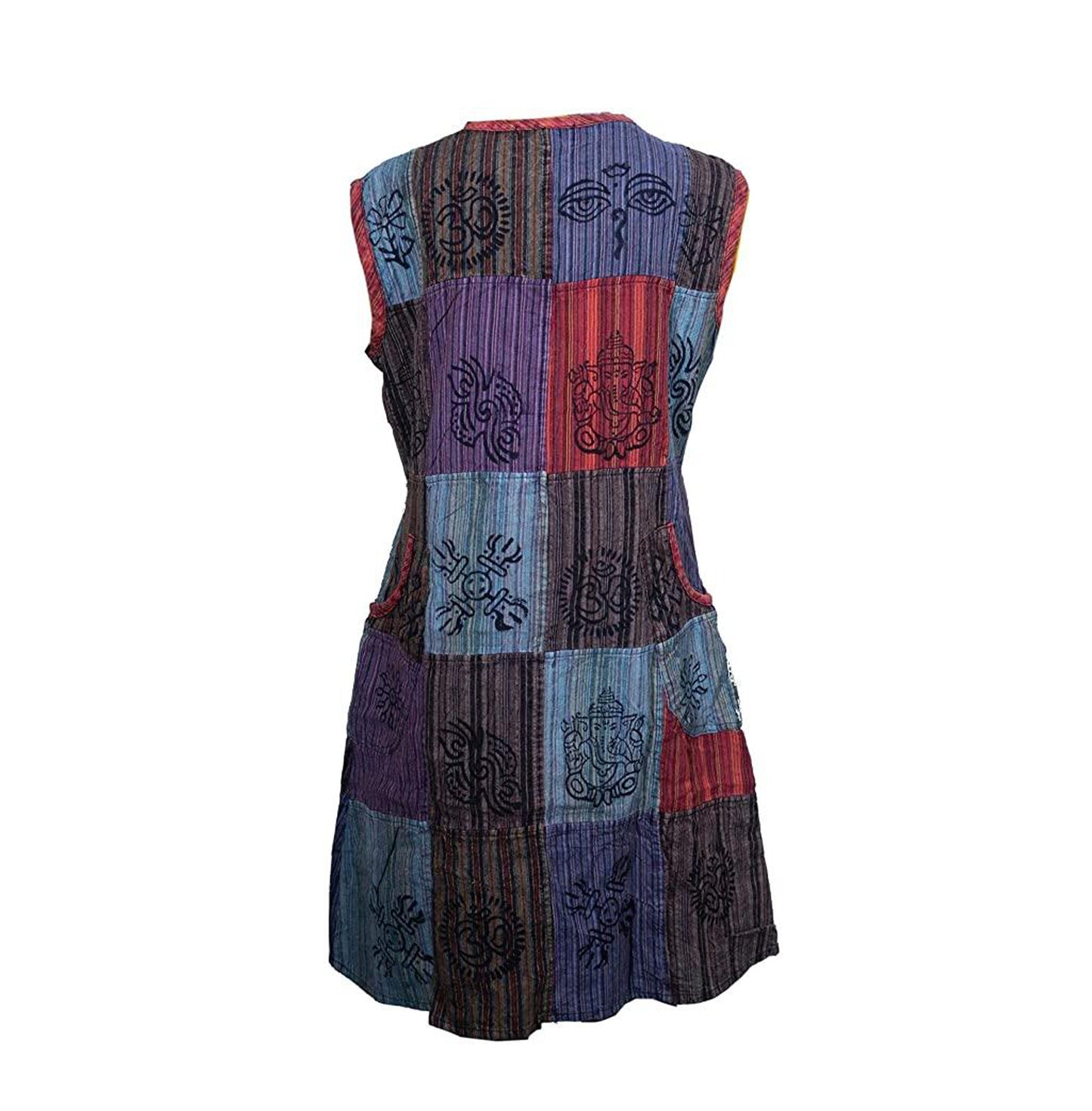 Women's Stonewashed Patchwork Dress