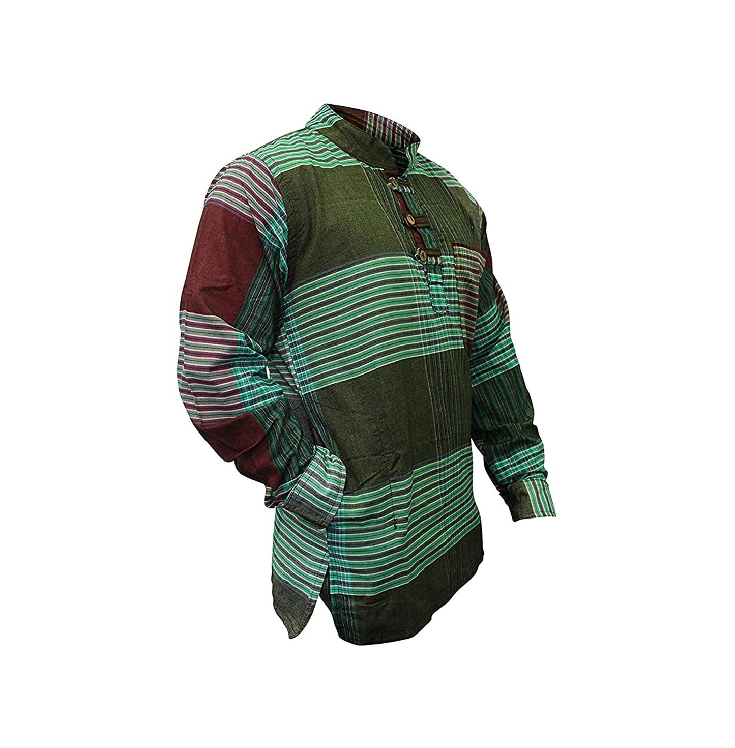 Men's Checkered Hippy Grandad Shirt