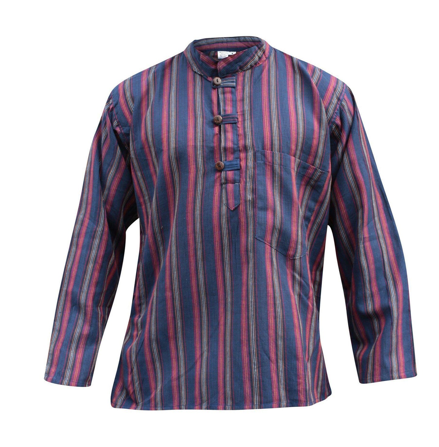 mens-multi-striped-long-sleeve-grandad-shirt