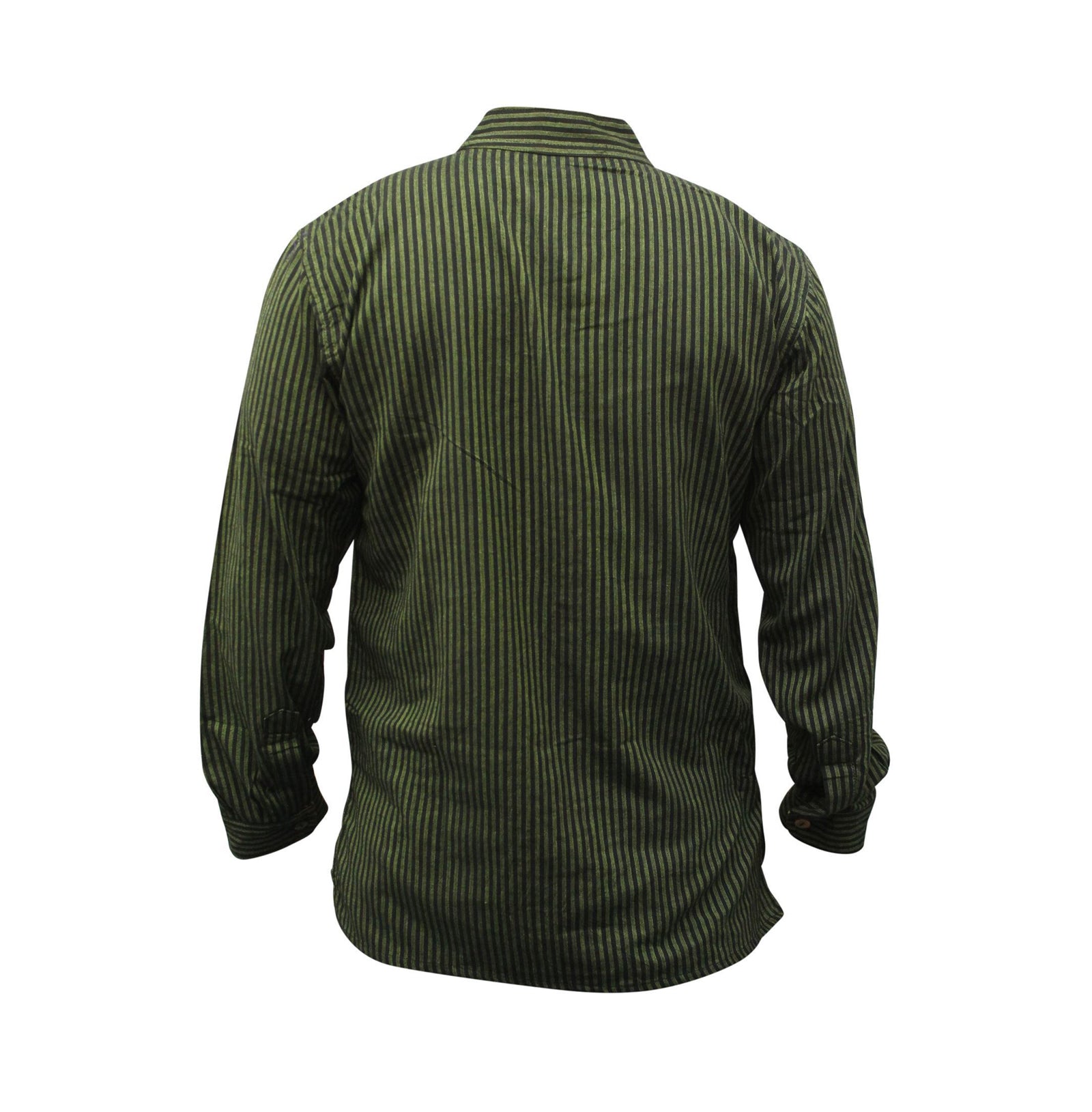 mens-pinstripe-collarless-classic-summer-shirt