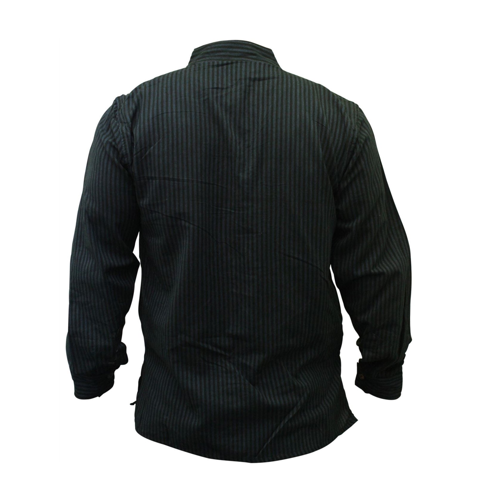 mens-pinstripe-collarless-classic-summer-shirt