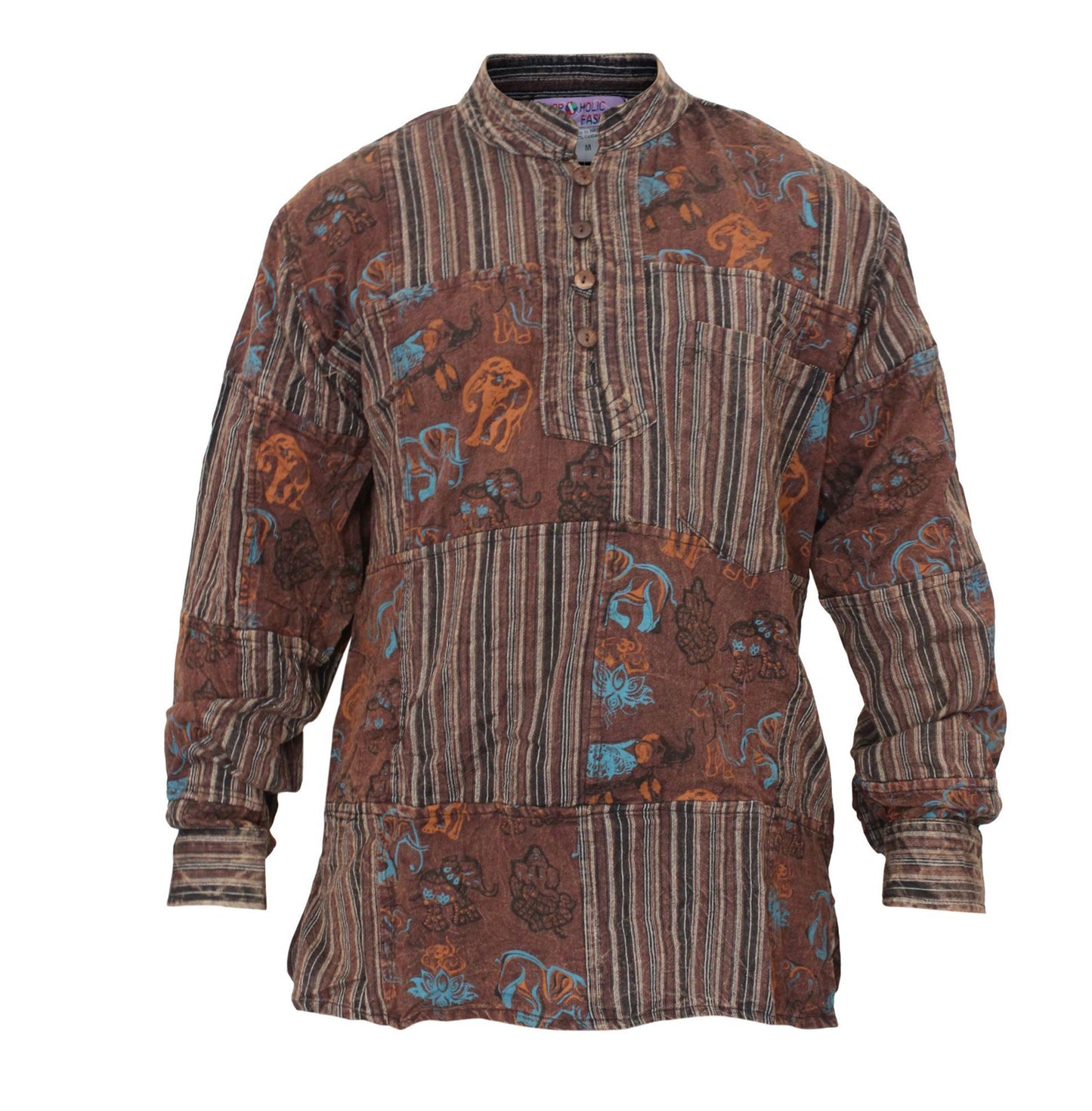 stonewashed-printed-patchwork-long-sleeve-shirts-for-men