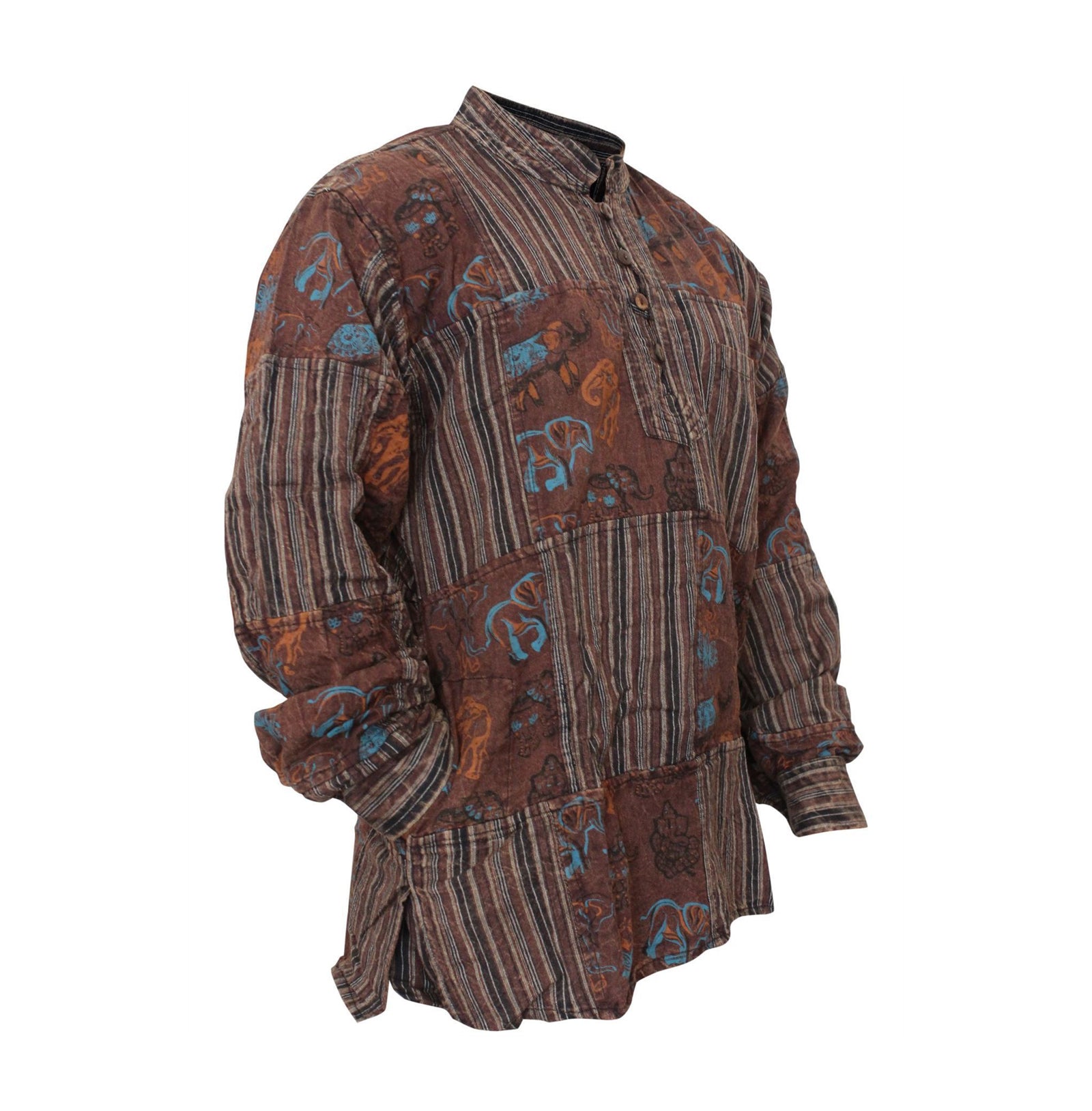 stonewashed-printed-patchwork-long-sleeve-shirts-for-men