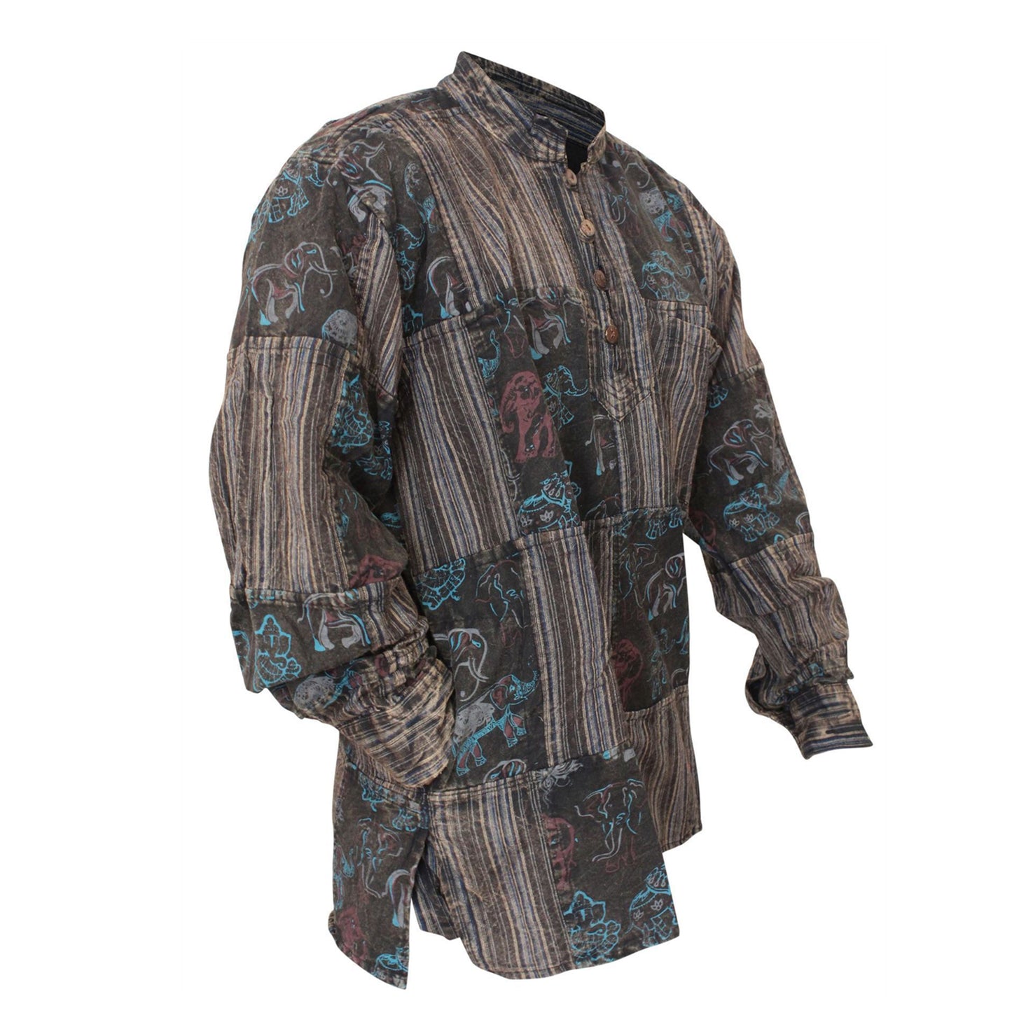 stonewashed-printed-patchwork-long-sleeve-shirts-for-men