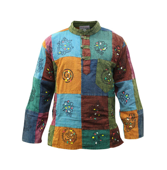 stonewashed-regular-fit-mens-patchwork-hippie-shirt