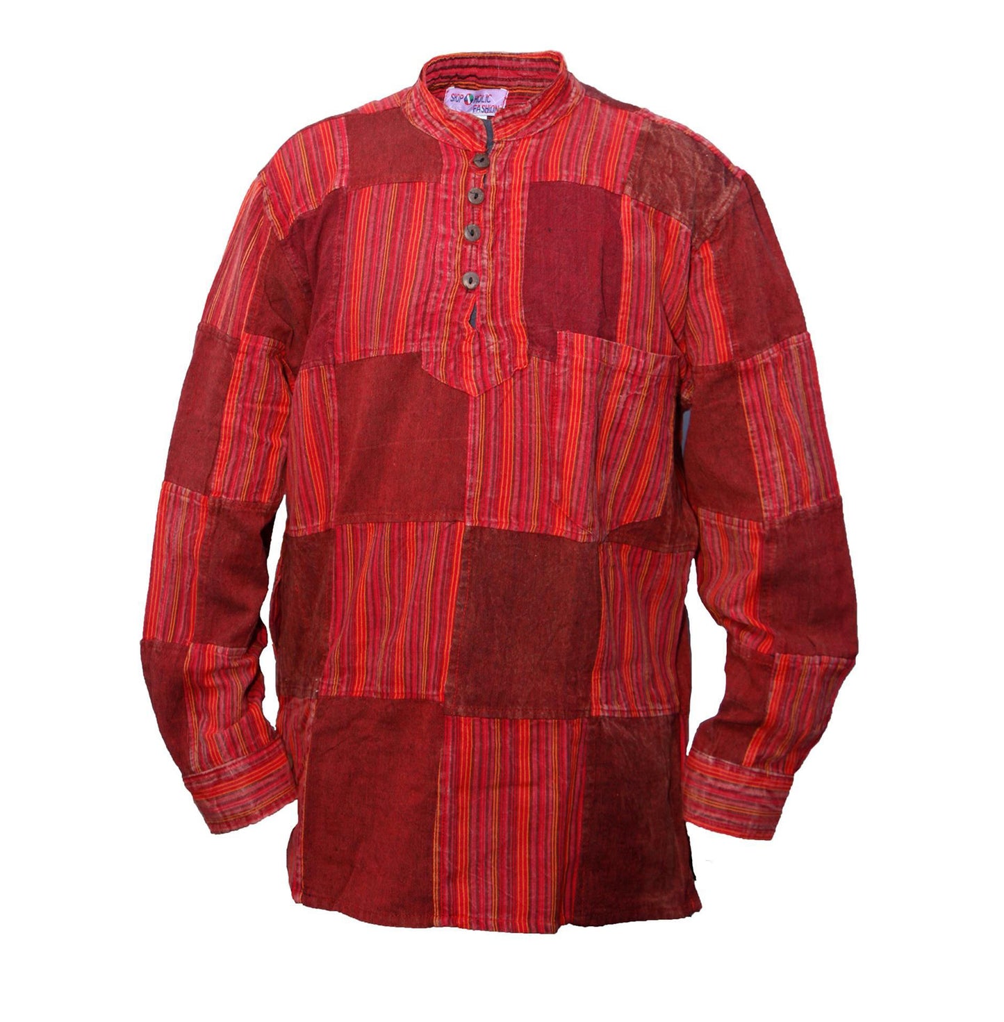 stonewashed-stripe-plain-patch-shirt-for-men