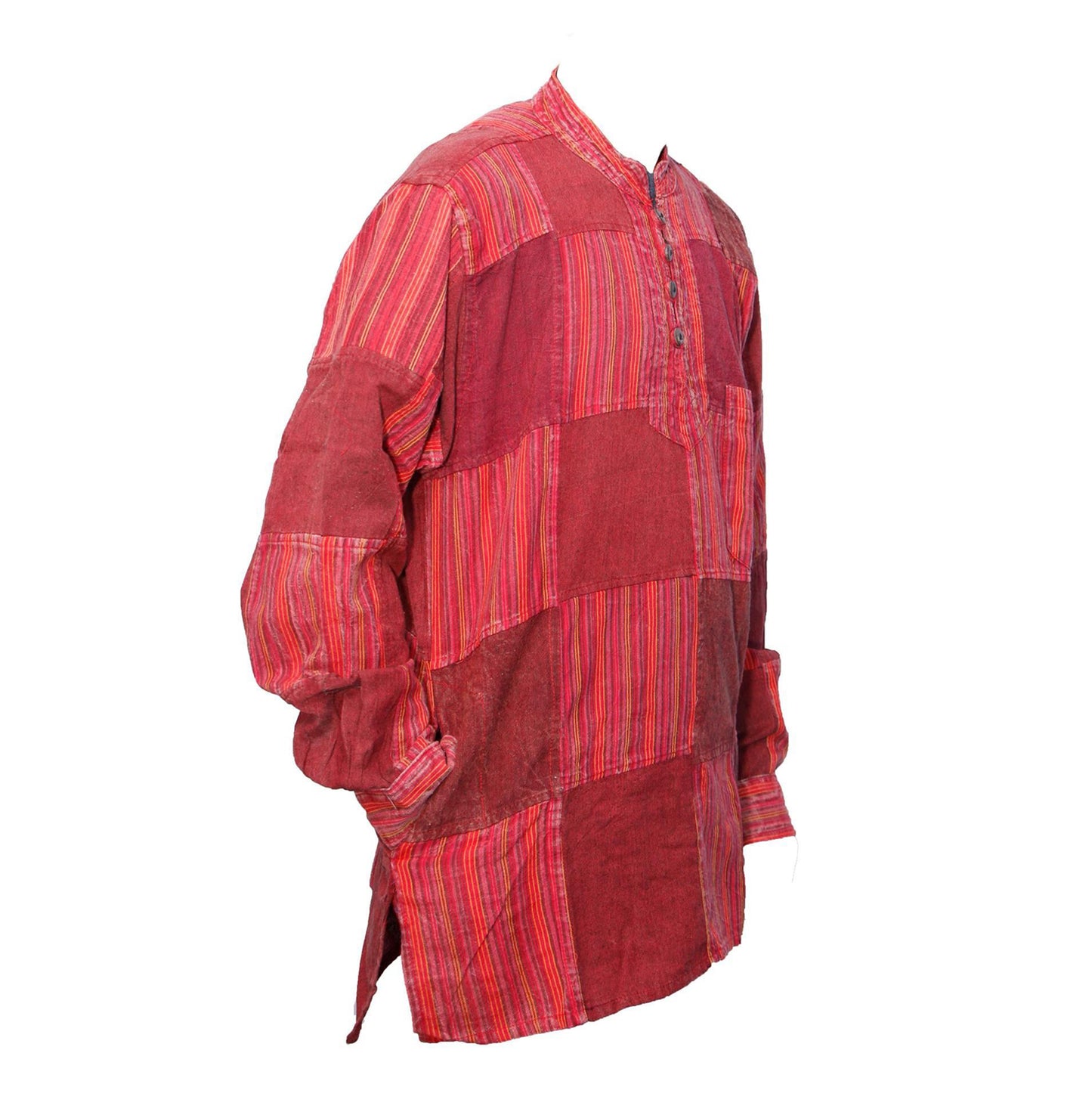 stonewashed-stripe-plain-patch-shirt-for-men